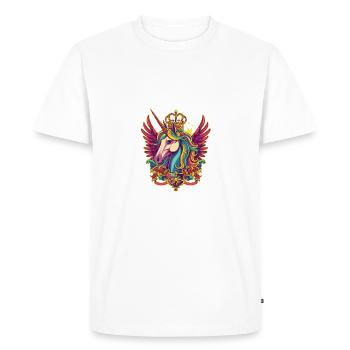 Licorne Armoiries Portrait Coloré - T-shirt Premium bio Homme - blanc - Devant - Nico (187cm)