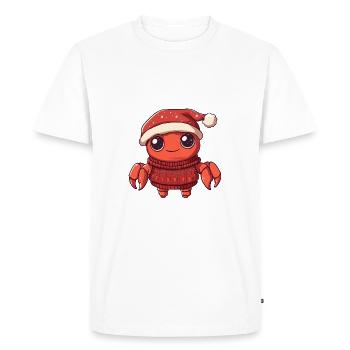 Crabe Crabe Bande dessinée de Noël - T-shirt Premium bio Homme - blanc - Devant - Nico (187cm)