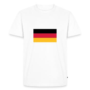 Germany Flag Black Red Gold - Men's Premium Organic T-Shirt - white - Front - Nico (187cm)