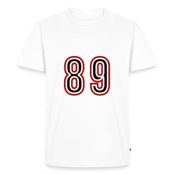 89 Number Years Jersey - Men's Premium Organic T-Shirt - white - Front - Nico (187cm)