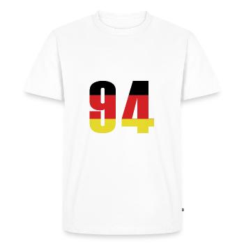 Maillot 94 Numéro Allemagne - T-shirt Premium bio Homme - blanc - Devant - Nico (187cm)