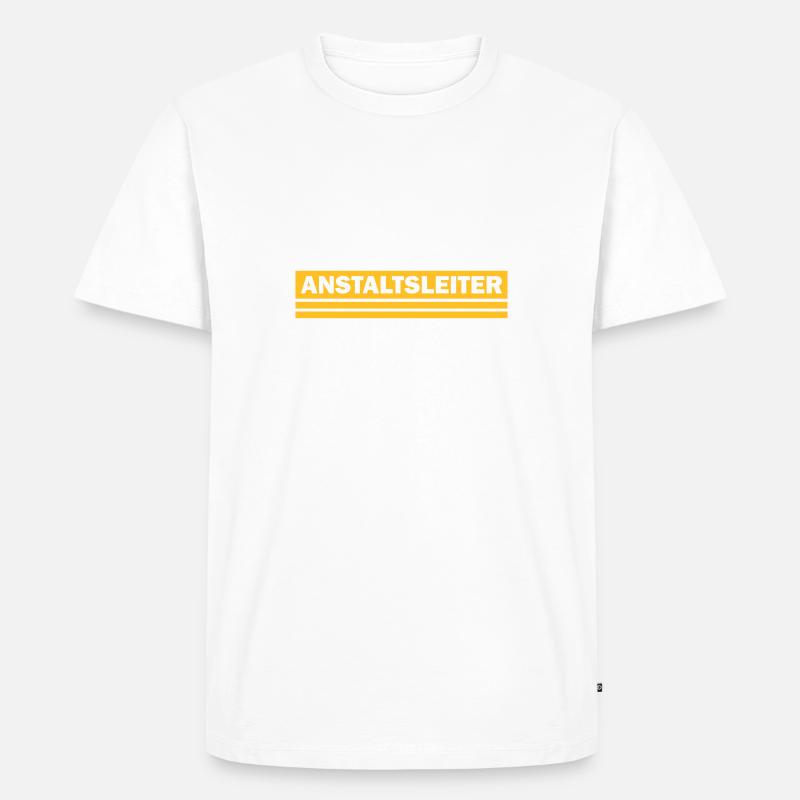 anstaltsleiter - Männer Premium Bio T-Shirt - Weiß