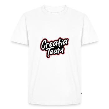 Croatia Team - Men's Premium Organic T-Shirt - white - Front - Nico (187cm)
