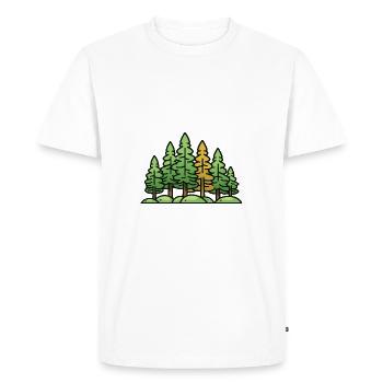 Forest Landscape Trees Nature - Men's Premium Organic T-Shirt - white - Front - Nico (187cm)