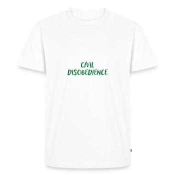Civil disobedience - T-shirt Premium bio Homme - blanc - Devant - Nico (187cm)