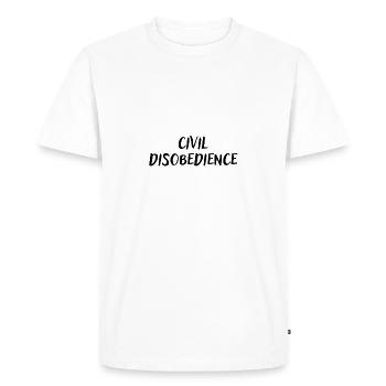 Civil disobedience - T-shirt Premium bio Homme - blanc - Devant - Nico (187cm)