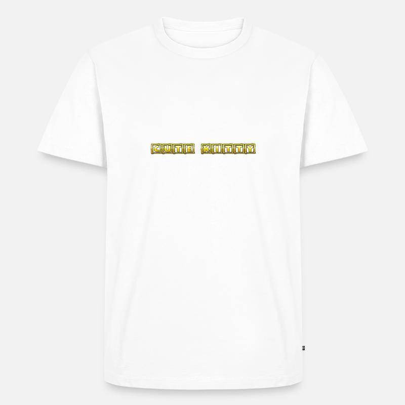 Süßes Kätzchen - Männer Premium Bio T-Shirt - Weiß