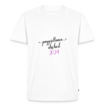 Hen Party 2024 Hen - Men's Premium Organic T-Shirt - white - Front - Nico (187cm)
