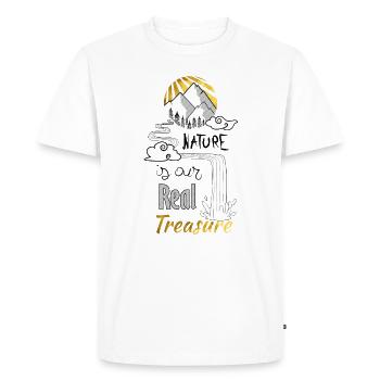 nature's treasure - T-shirt Premium bio Homme - blanc - Devant - Nico (187cm)