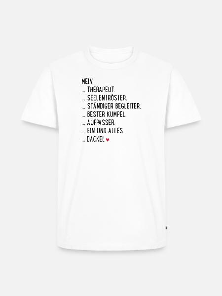 Dackel - Männer Premium Bio T-Shirt - Weiß