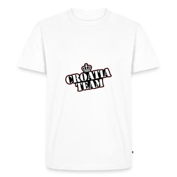 Croatia Team - Men's Premium Organic T-Shirt - white - Front - Nico (187cm)