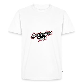 Amsterdam Team - Men's Premium Organic T-Shirt - white - Front - Nico (187cm)