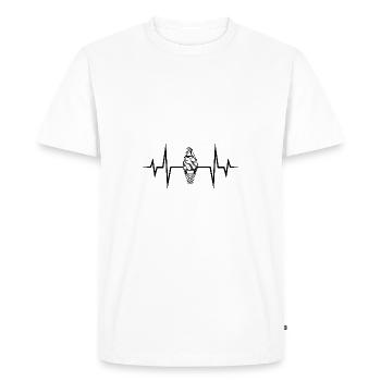 Impulsion de l’icône de glace - T-shirt Premium bio Homme - blanc - Devant - Nico (187cm)