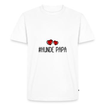 Papa chien - T-shirt Premium bio Homme - blanc - Devant - Nico (187cm)