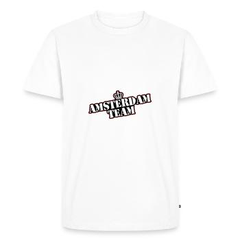 Amsterdam Team - Men's Premium Organic T-Shirt - white - Front - Nico (187cm)