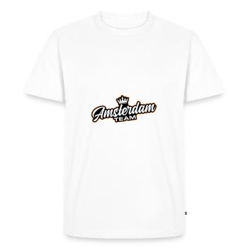 Amsterdam Team - Men's Premium Organic T-Shirt - white - Front - Nico (187cm)