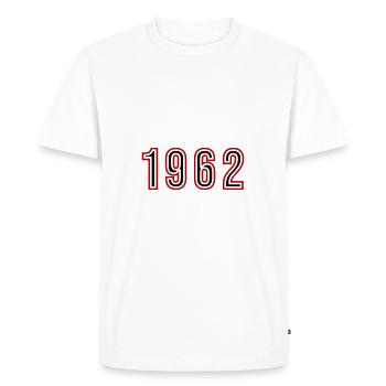1962 Year Number - Men's Premium Organic T-Shirt - white - Front - Nico (187cm)
