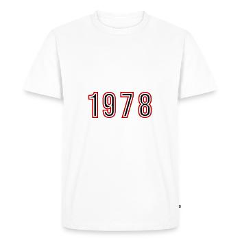 1978 Year Number - Men's Premium Organic T-Shirt - white - Front - Nico (187cm)