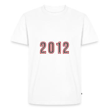Numéro de l’année 2012 - T-shirt Premium bio Homme - blanc - Devant - Nico (187cm)