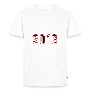 Numéro de l’année 2016 - T-shirt Premium bio Homme - blanc - Devant - Nico (187cm)