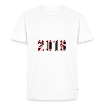 Numéro de l’année 2018 - T-shirt Premium bio Homme - blanc - Devant - Nico (187cm)
