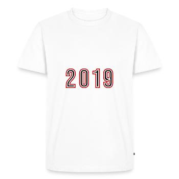 Numéro de l’année 2019 - T-shirt Premium bio Homme - blanc - Devant - Nico (187cm)