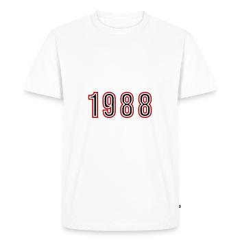 1988 Year Number - Men's Premium Organic T-Shirt - white - Front - Nico (187cm)