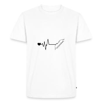 Arc et flèche Pulse Love - T-shirt Premium bio Homme - blanc - Devant - Nico (187cm)