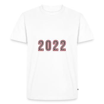 Numéro de l’année 2022 - T-shirt Premium bio Homme - blanc - Devant - Nico (187cm)