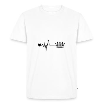 Crown Royal Pulse Love - Men's Premium Organic T-Shirt - white - Front - Nico (187cm)