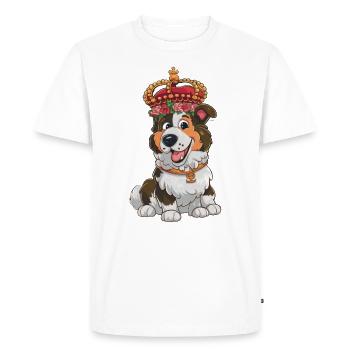 Berger croate Hrvatski Ovcar avec couronne - T-shirt Premium bio Homme - blanc - Devant - Nico (187cm)
