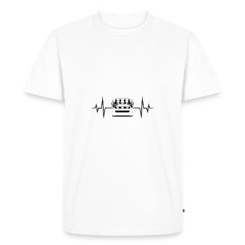 Beer Bottle Crate Pulse - Men's Premium Organic T-Shirt - white - Front - Nico (187cm)