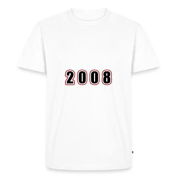 2008 Année Anniversaire - T-shirt Premium bio Homme - blanc - Devant - Nico (187cm)