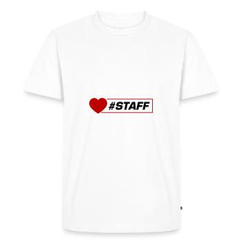Cœur du personnel - T-shirt Premium bio Homme - blanc - Devant - Nico (187cm)