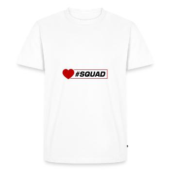 Squad Heart - Men's Premium Organic T-Shirt - white - Front - Nico (187cm)