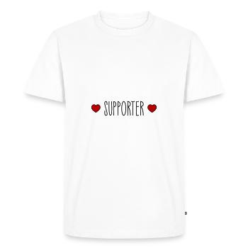 Cœur de supporter - T-shirt Premium bio Homme - blanc - Devant - Nico (187cm)
