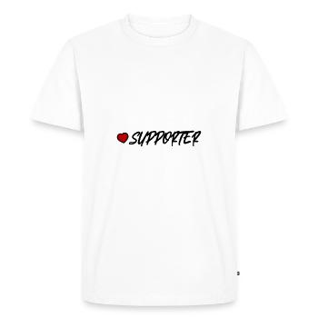 Cœur de supporter - T-shirt Premium bio Homme - blanc - Devant - Nico (187cm)
