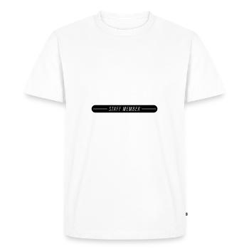 Membre du personnel - T-shirt Premium bio Homme - blanc - Devant - Nico (187cm)