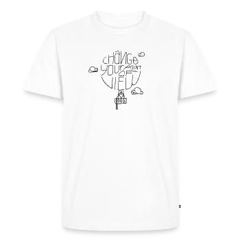 Perspective abstraite – Art Design - T-shirt Premium bio Homme - blanc - Devant - Nico (187cm)