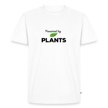 Propulsé par des PLANTES - T-shirt Premium bio Homme - blanc - Devant - Nico (187cm)