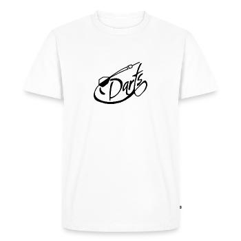Fléchettes | Fléchettes | Fléchettes arrow | Championnats fléchettes - T-shirt Premium bio Homme - blanc - Devant - Nico (187cm)