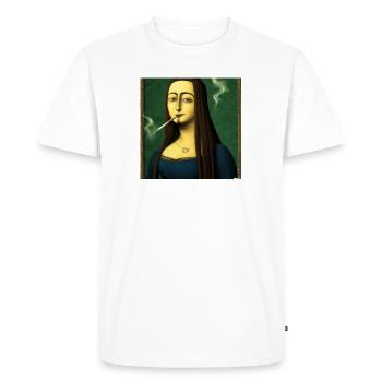 Lisa fumant - T-shirt Premium bio Homme - blanc - Devant - Nico (187cm)
