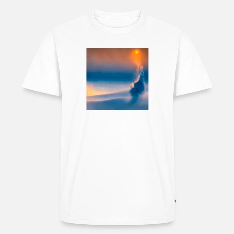 eclipse misty flow abstract tenderness - Männer Premium Bio T-Shirt - Weiß