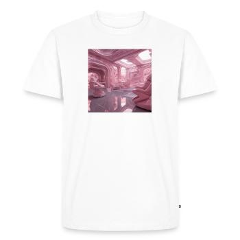 Vaisseau spatial rose - T-shirt Premium bio Homme - blanc - Devant - Nico (187cm)