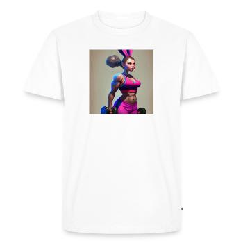 Gym bunny - Men's Premium Organic T-Shirt - white - Front - Nico (187cm)