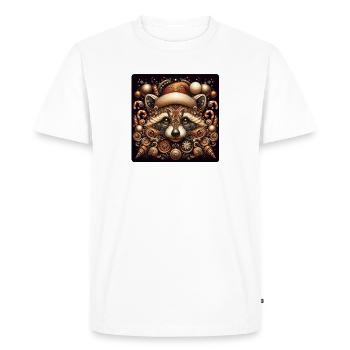 Santa Claus the Raccoon - Men's Premium Organic T-Shirt - white - Front - Nico (187cm)