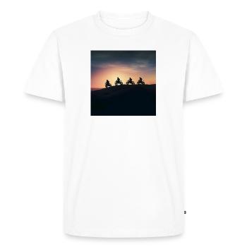 The only company to be in - Men's Premium Organic T-Shirt - white - Front - Nico (187cm)