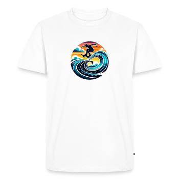 Rêves de skateboard - T-shirt Premium bio Homme - blanc - Devant - Nico (187cm)