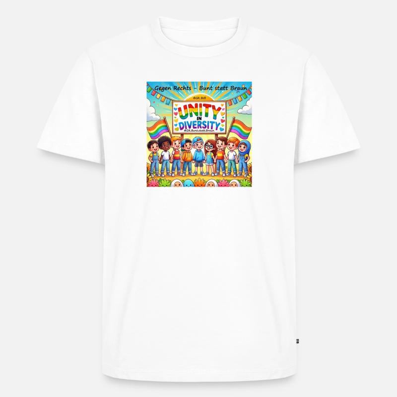 Unity in Diversity - Männer Premium Bio T-Shirt - Weiß