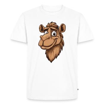 Dessin animé de chameau drôle - T-shirt Premium bio Homme - blanc - Devant - Nico (187cm)